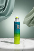 A 12 oz aerosol can of QuikScout Magic Eraser cleaning spray, featuring a blue-to-yellow gradient body with a bright yellow-green cap.