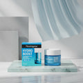 Neutrogena Hydro Boost water gel packaging and jar on a white background