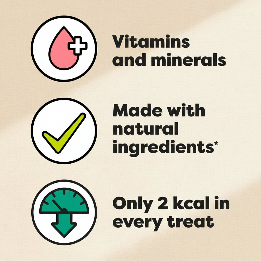 Health-related statements with icons on a yellow background