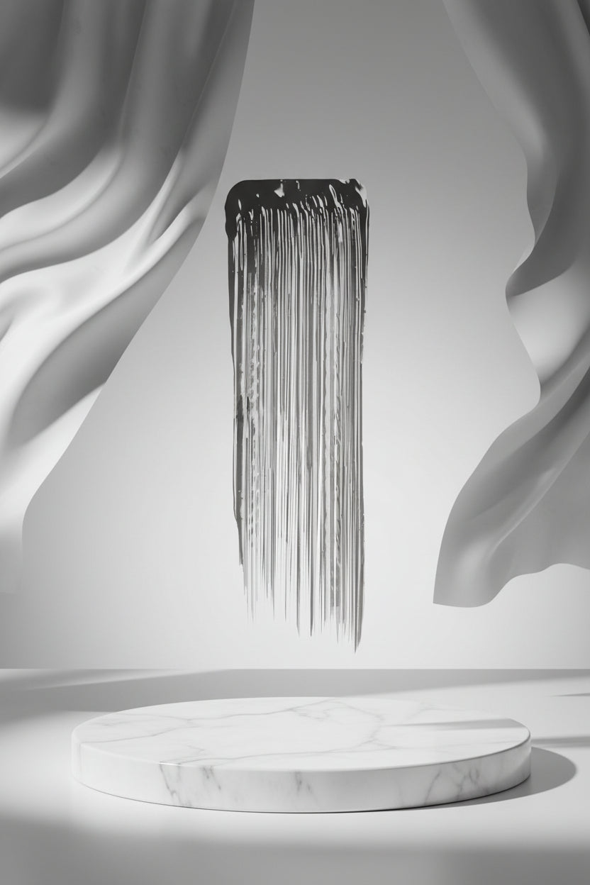 Black hair extensions with a clear background
