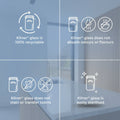 Kilner glass product features on a blue background