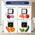 Comparison of time taken to chop vegetables with and without a kitchen tool, labeled 'Built for Speed'.
