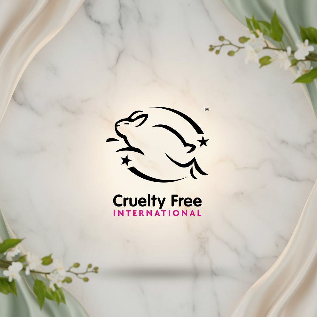 Cruelty Free International logo with a black rabbit and text on a white background