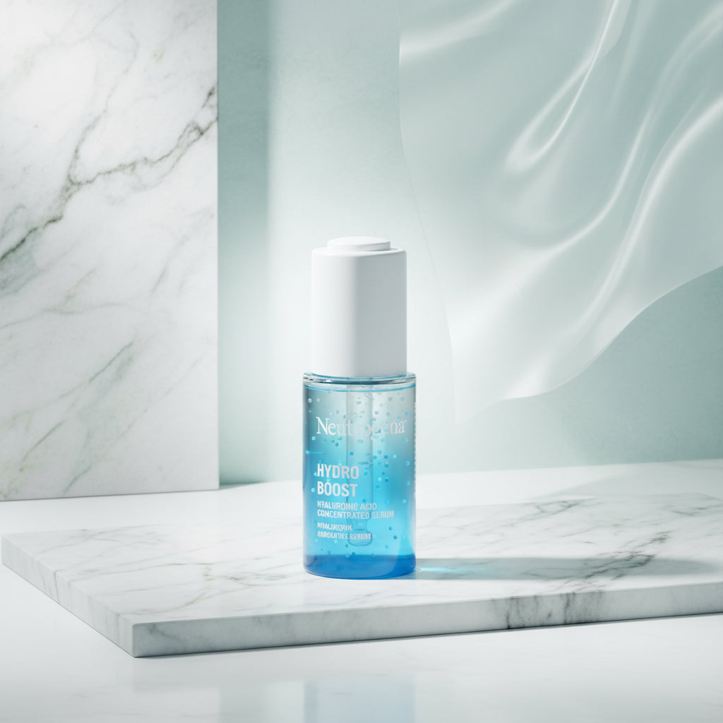 Neutrogena Hydro Boost water gel packaging and jar on a white background