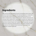 List of ingredients on a white background