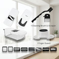 Meal prep tool set with various components on a white background