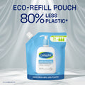 Cetaphil Gentle Skin Cleanser refill pouch with eco-refill label on a white background