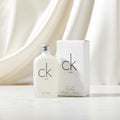 Calvin Klein CK One eau de toilette bottle and packaging on a white background