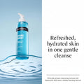 Neutrogena Hydro Boost bottle with water splash on a light blue background