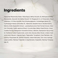List of ingredients on a white background