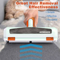 Hair removal tool with a cat and person using it, emphasizing effectiveness.