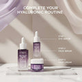 L'Oreal Revitalift skincare products on a purple background with step-by-step instructions.