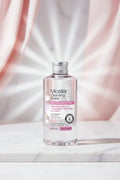 Micellar Cleansing Water can with branding and product details on a white background