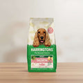 Harringtons dog food package with a dog on the front on a white background