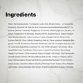List of ingredients on a white background