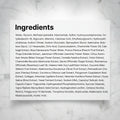 List of ingredients on a white background