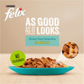 Felix cat food advertisement with text 'As Good As It Looks' on a blue background