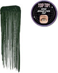 Black eyelash extension with a circular inset showing an eye and 'Top Tip!' text.