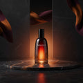 Dior Fahrenheit perfume bottle with gradient design on a white background